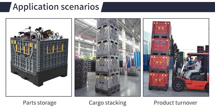 Collapsible plastic bulk container