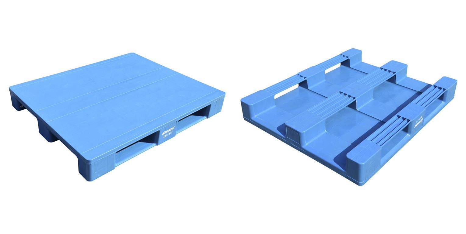 Solid surface plastic pallets